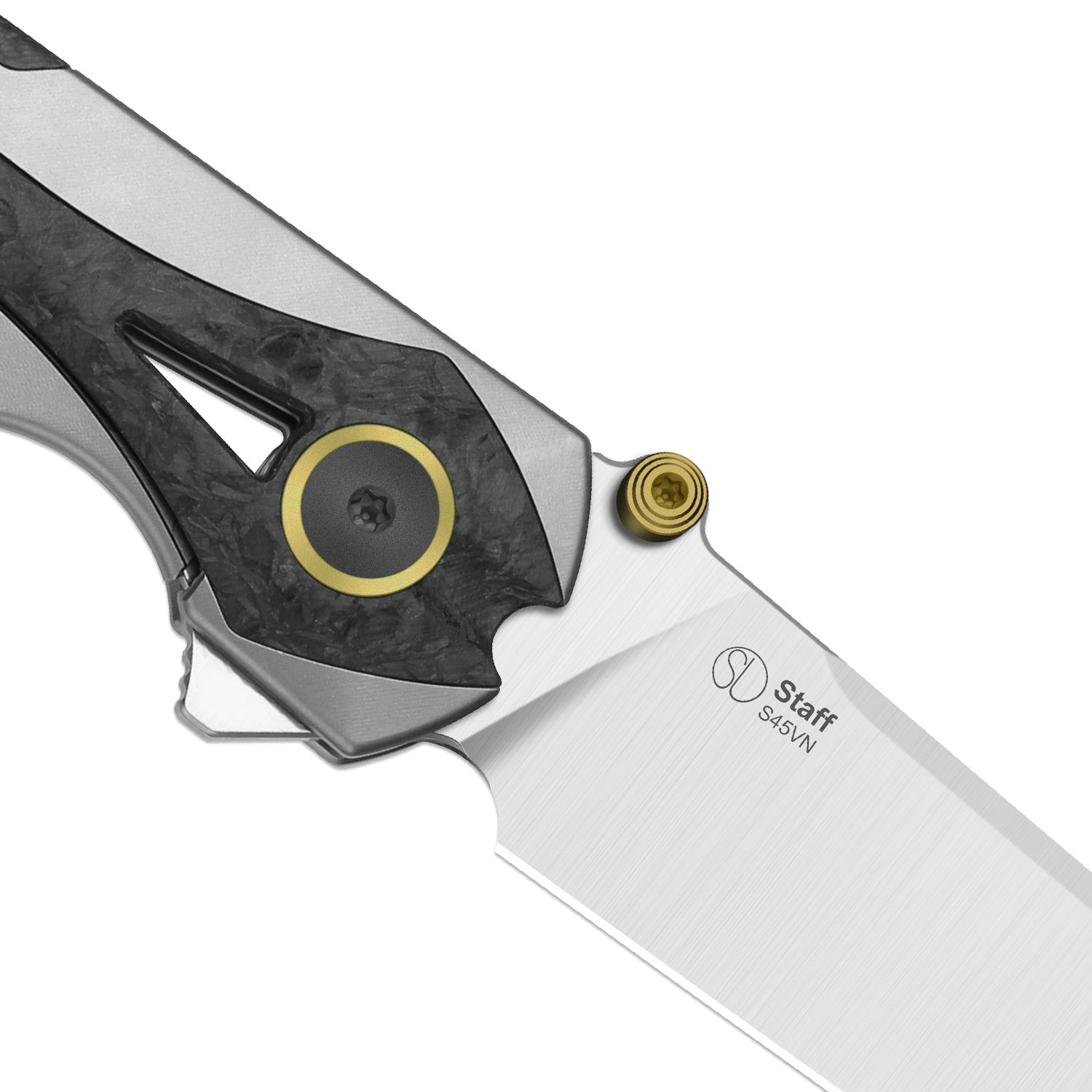 Staff | Frame Lock | S45VN | Titanium & Carbon Fiber | Satin Finish | KizerB™ 3795A2