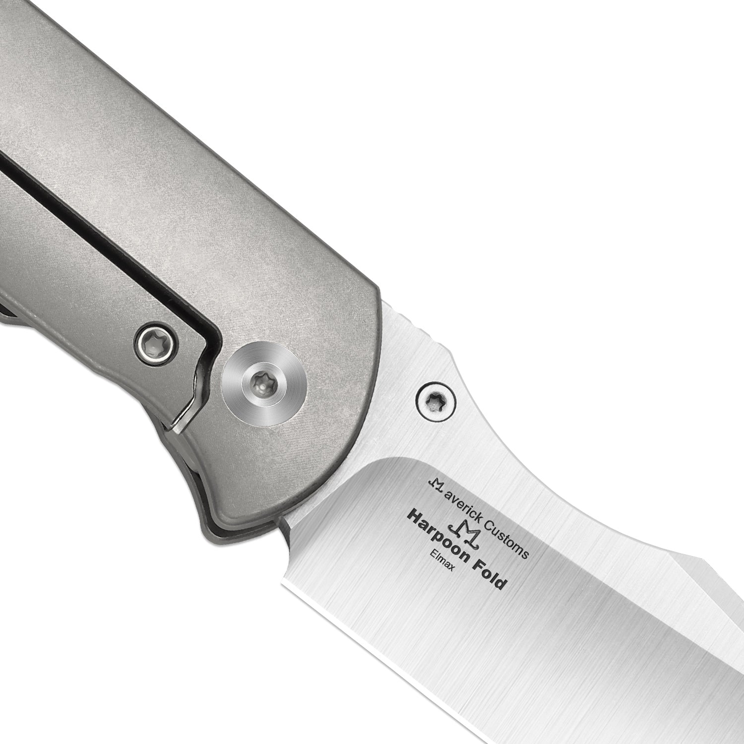 HARPOON FOLD | Elmax + Hollow Grind + Satin | Frame Lock | Titanium & Norplex UltreX™ Micarta | KizerB™ 4784A2