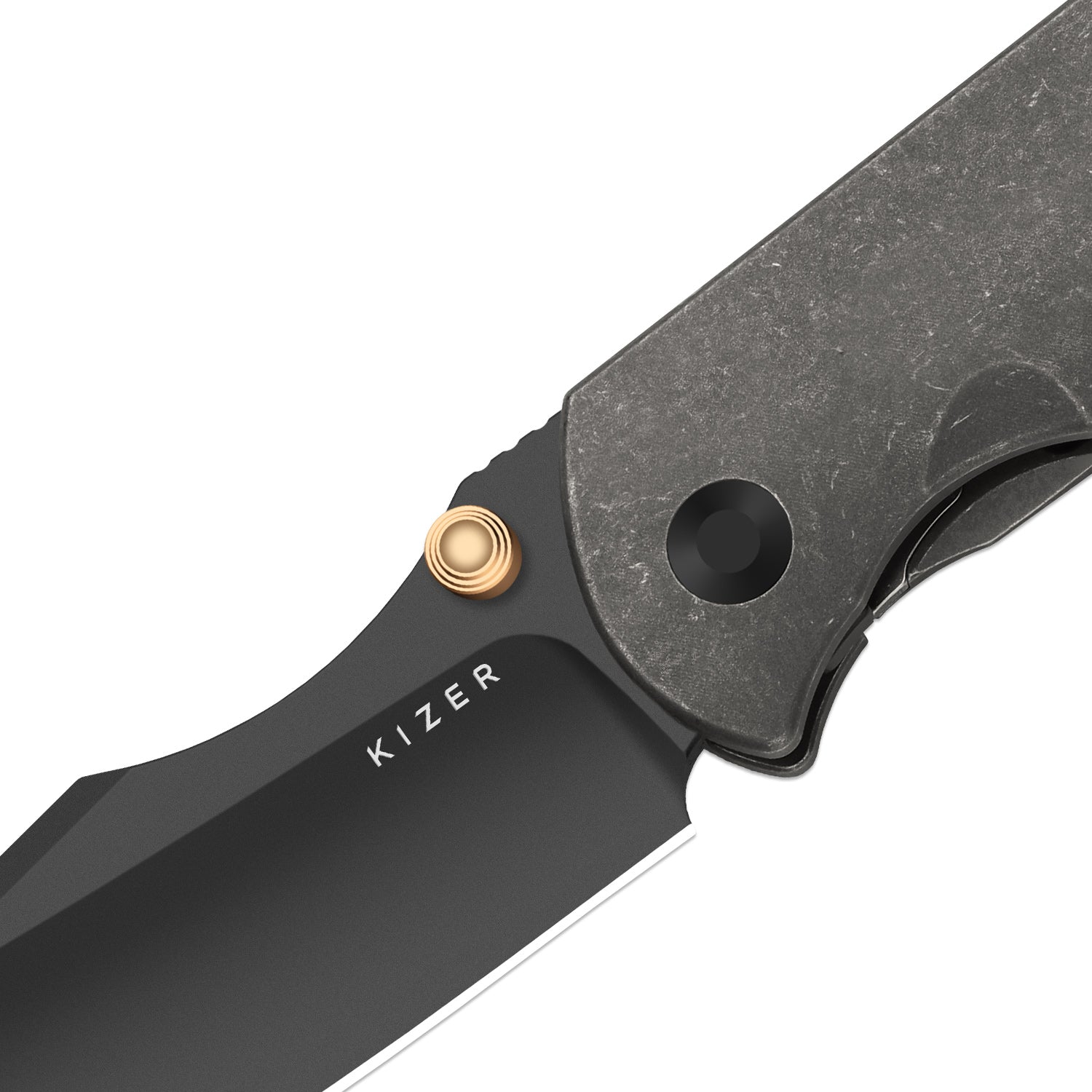 HARPOON FOLD | Elmax + Hollow Grind + Matte DLC Ultra | FRAME LOCK | Titanium | KizerB™ 4784A3
