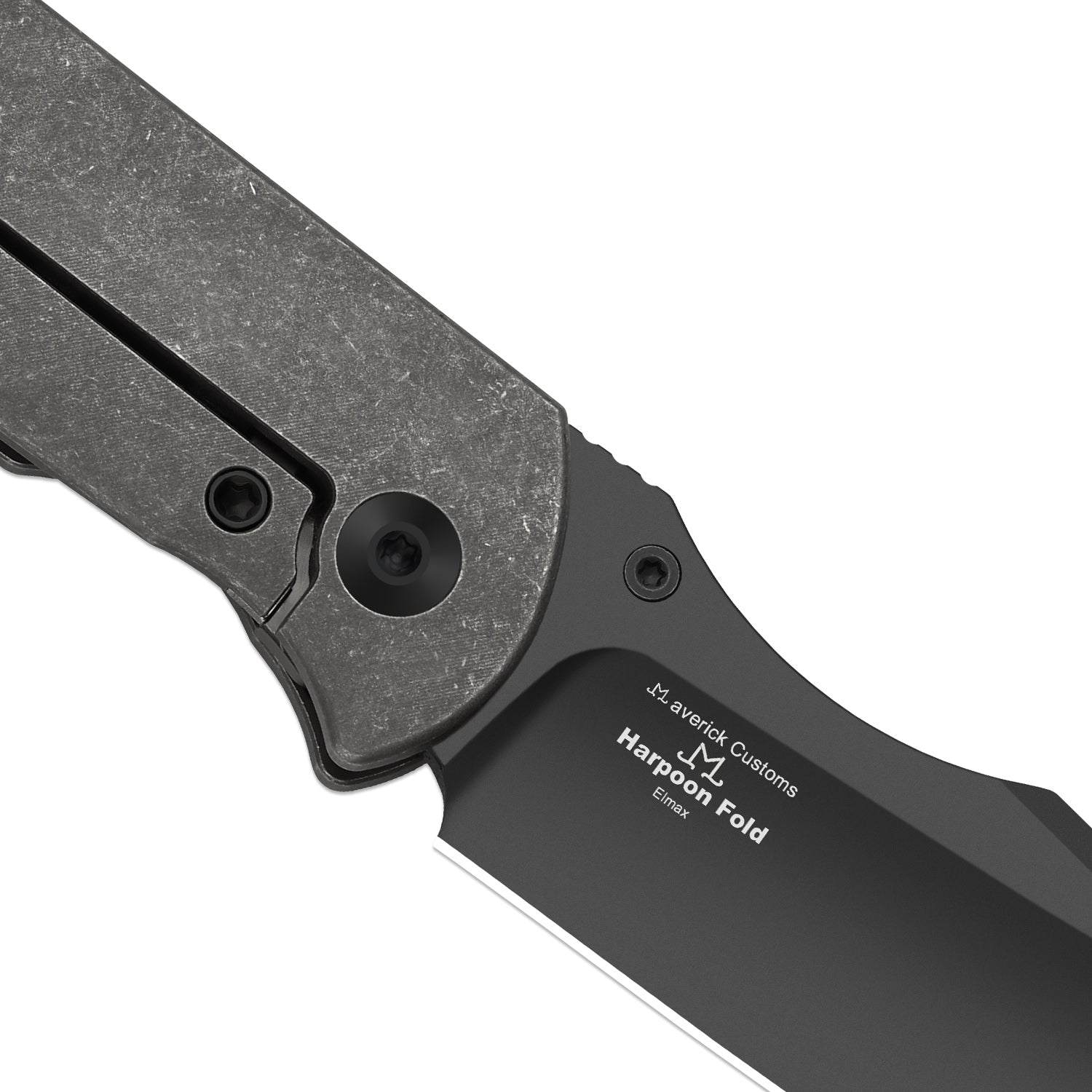 HARPOON FOLD | Elmax + Hollow Grind + Matte DLC Ultra | FRAME LOCK | Titanium | KizerB™ 4784A3
