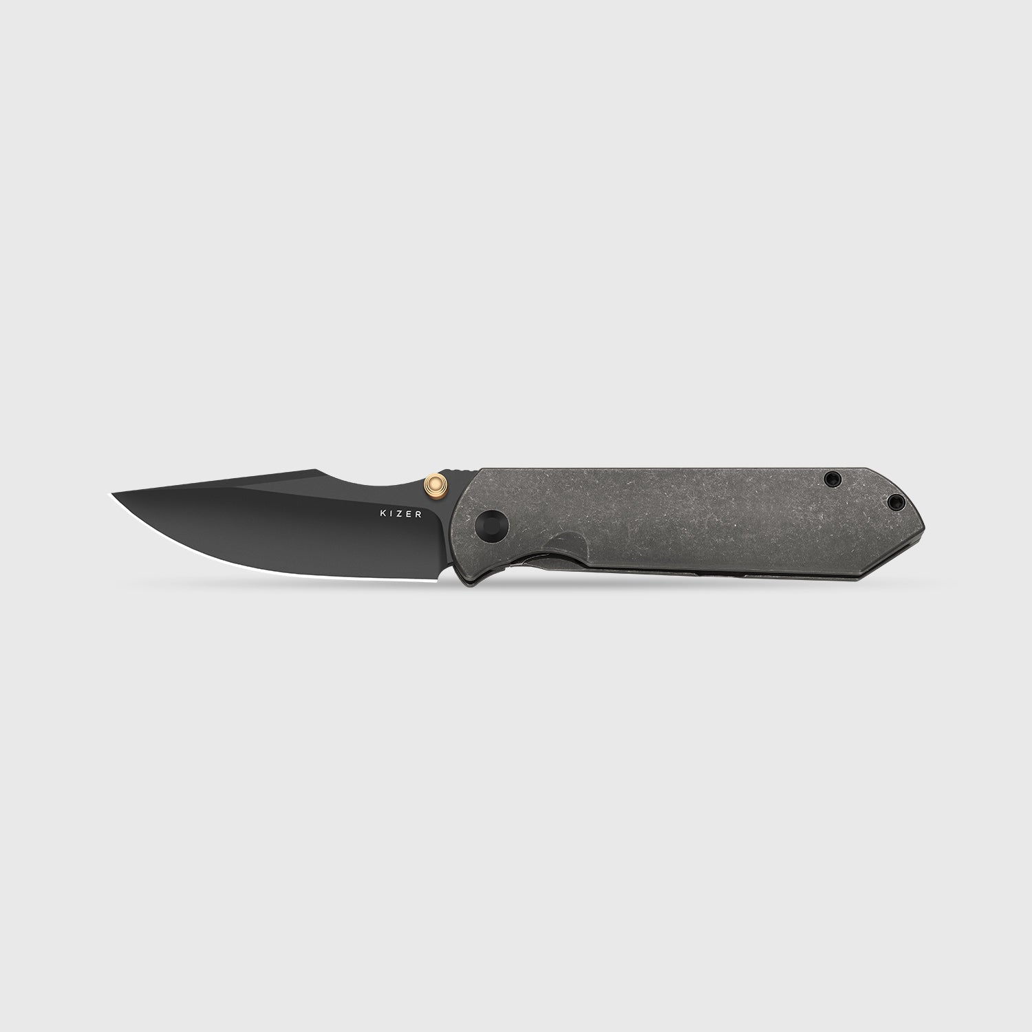 HARPOON FOLD | Elmax + Hollow Grind + Matte DLC Ultra | FRAME LOCK | Titanium | KizerB™ 4784A3