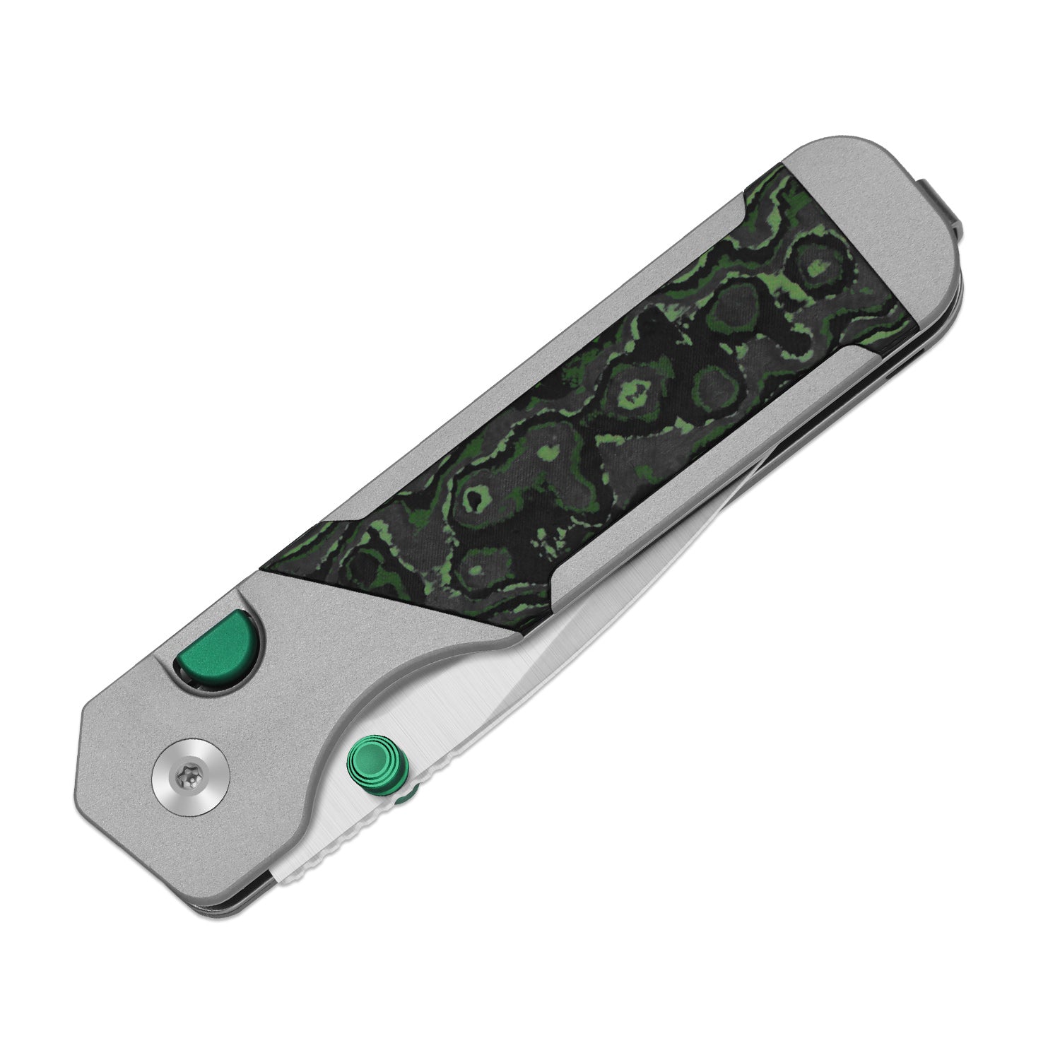 Militaw 315 KwikSwap™ | Kizer Button Liner Lock™ | M390 + Satin | Aluminum & FatCarbon Jungle Wear | KizerB™ 3634.31BDA2