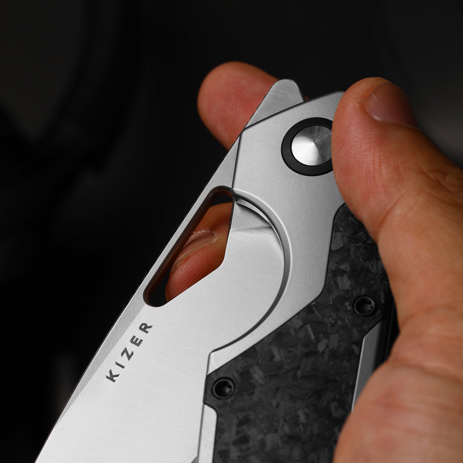 Serpentine | Jonathan Styles | Elmax | Thumb Hole & Front Flipper | Frame Lock | KizerB™ 3759FDA1