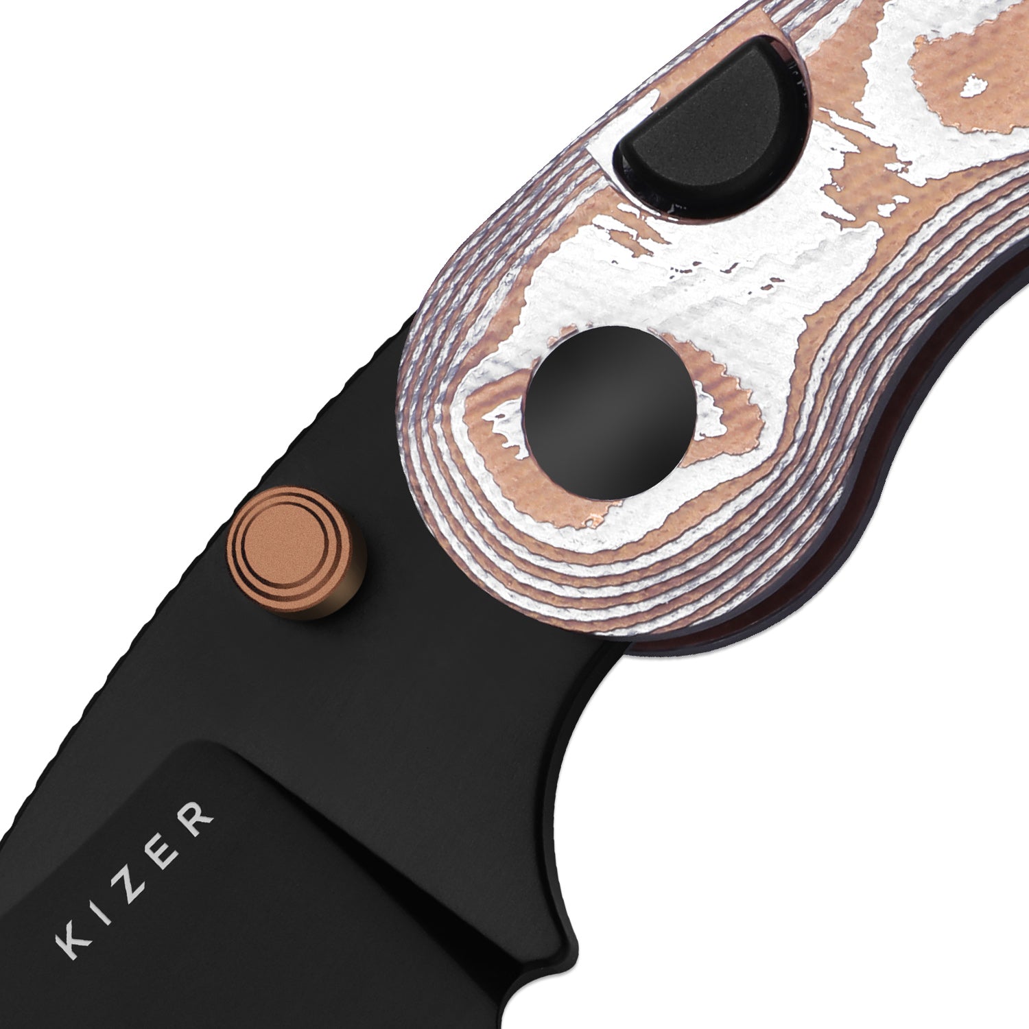Microbe™ | 5Th Pocket Knife | Kizer Button Liner Lock™ | Copper Foil G10 Handle | KizerV™ 2742A12