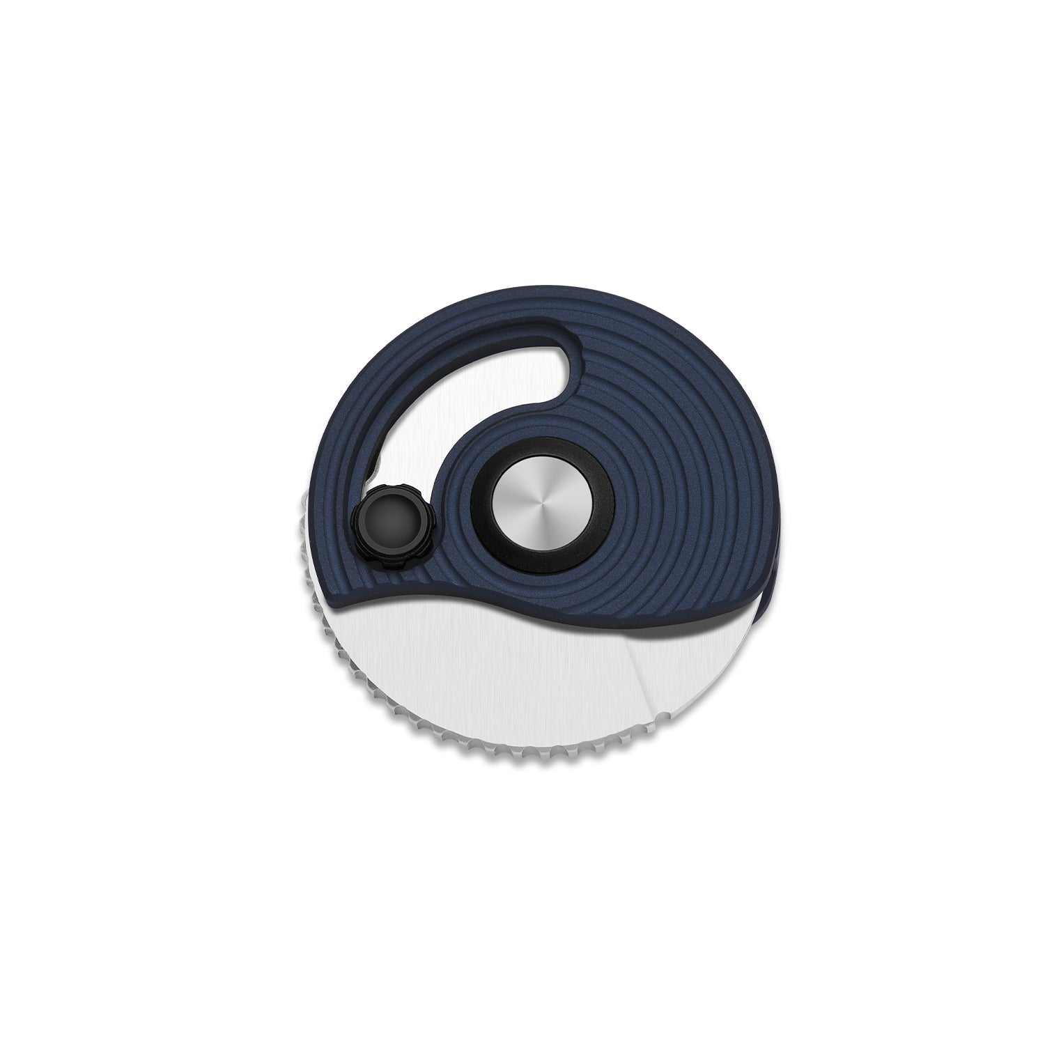 Snail-Trail | 5th Pocket Coin Knife | Detent Slip Joint | AEB-L | Matte Navy Blue Aluminum Handle | Flat Grind | KizerV™ 2757A2