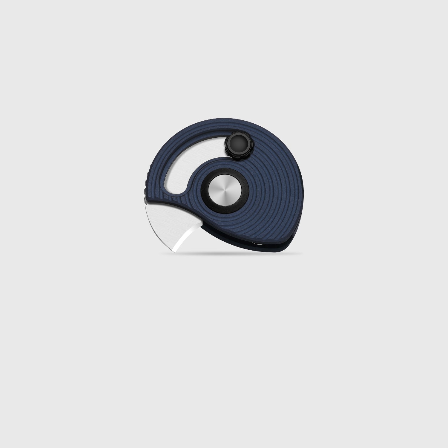 Snail-Trail | 5th Pocket Coin Knife | Detent Slip Joint | AEB-L | Matte Navy Blue Aluminum Handle | Flat Grind | KizerV™ 2757A2