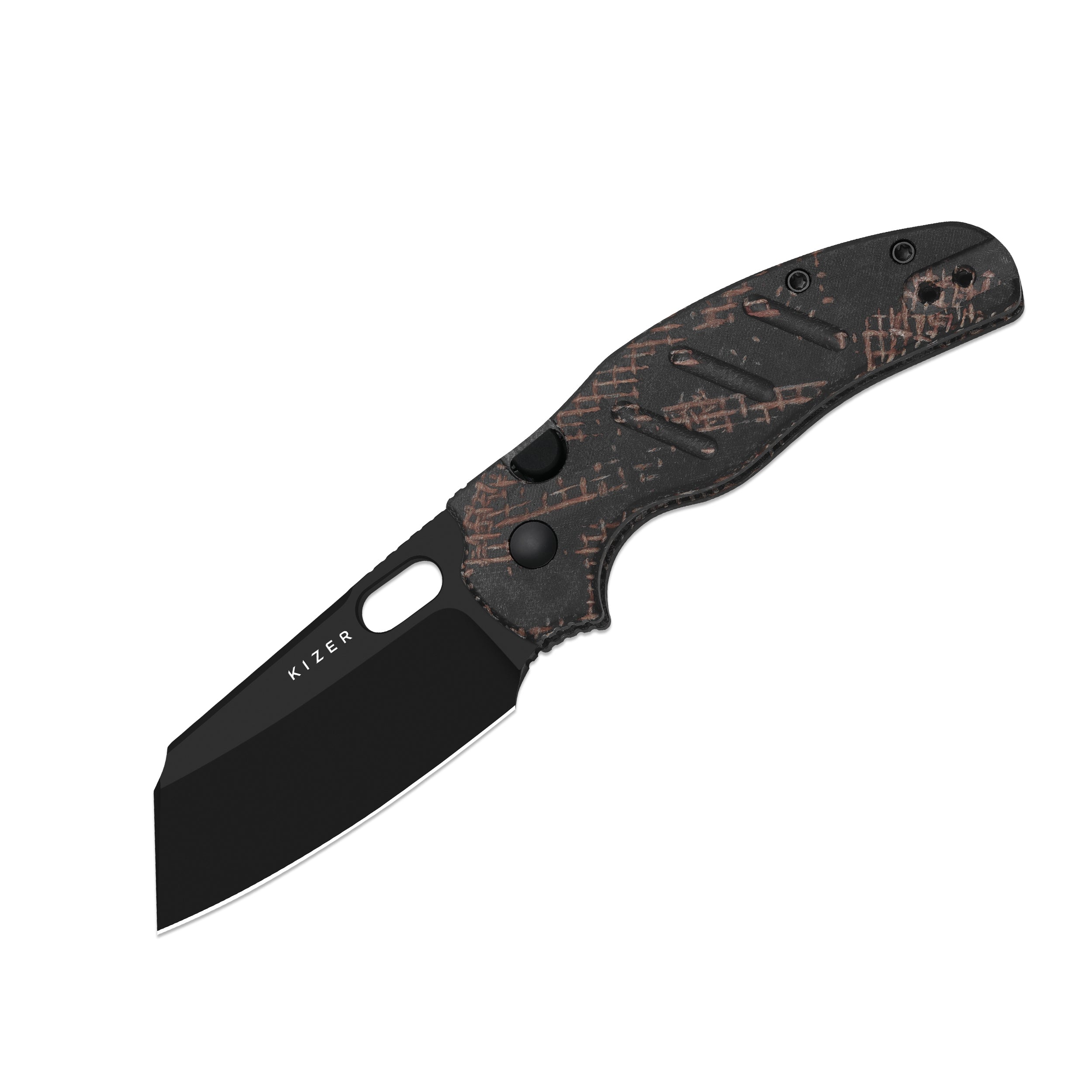 Sheepdog® C01C 2.9 BS | Current Micarta (Burgundy Burlap) | Kizer Button Liner Lock™ | Nitro-V  | KizerV™ 3488.29BSA4