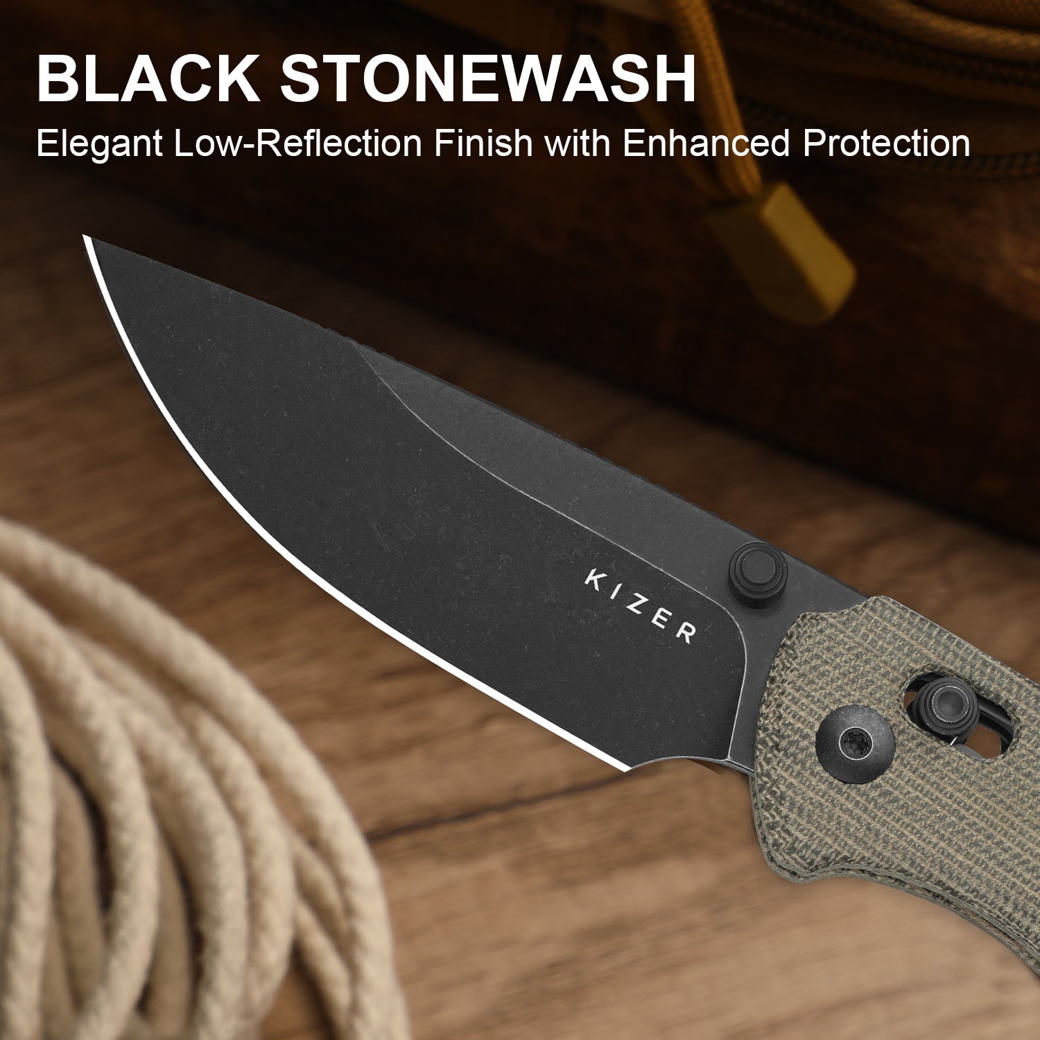 T1 CD | Kizer Clutch Lock™ | Norplex UltreX™ Micarta | KizerV™ 3490.2CA1