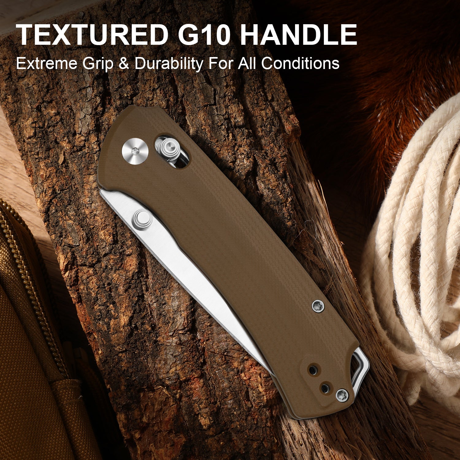 T1 CD | Kizer Clutch Lock™ | Drop Point Blade | Nitro-V| G10 | KizerV™ 3490.2CA2