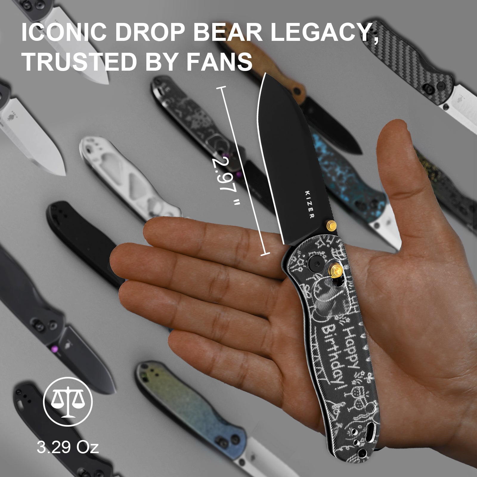 Drop Bear® | Kizer Clutch Lock™ | Nitro-V | Acrylic | KizerV™ 3619A13