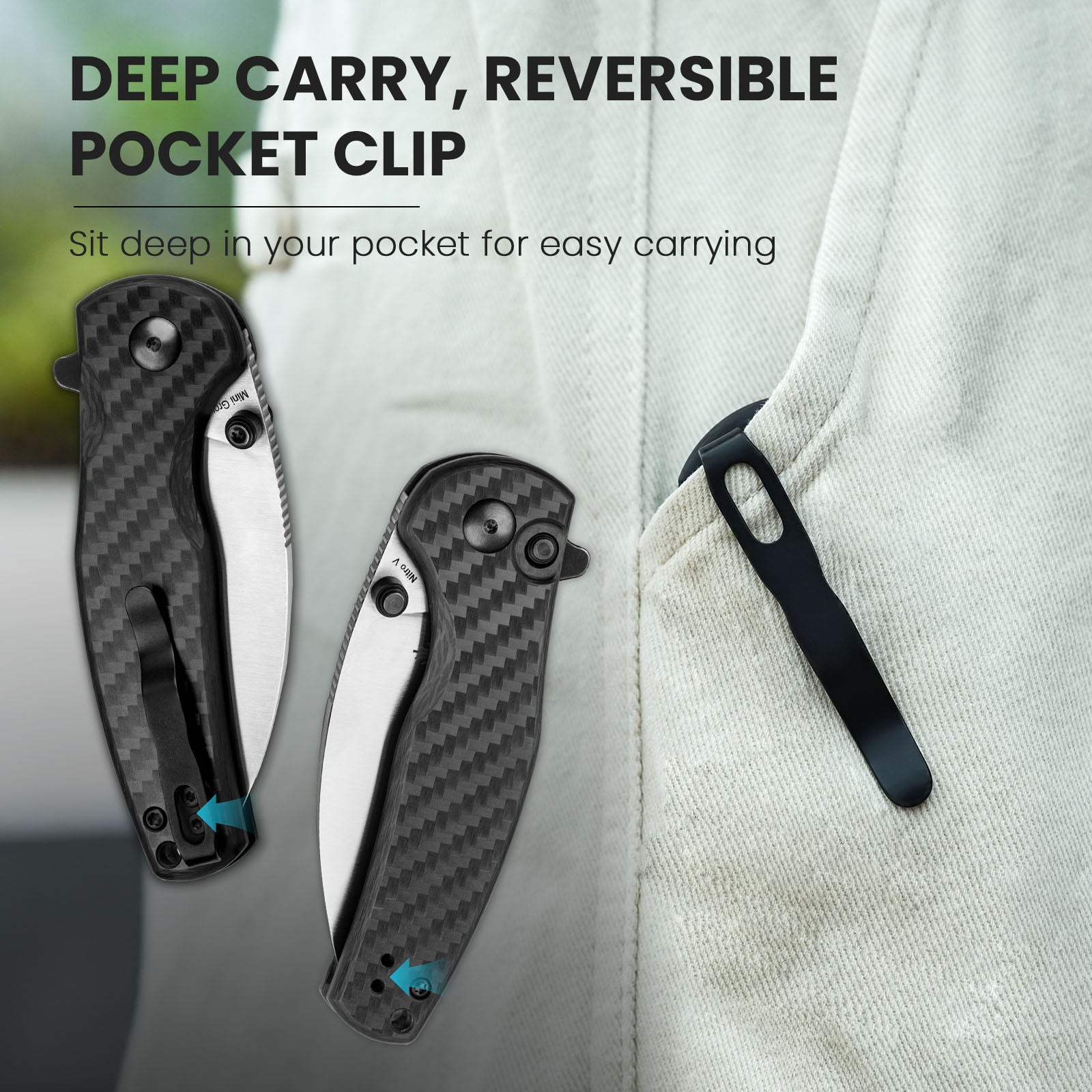 Mini Grouper | Nitro V | G10 Carbon Fiber | KizerV™ 3669A1