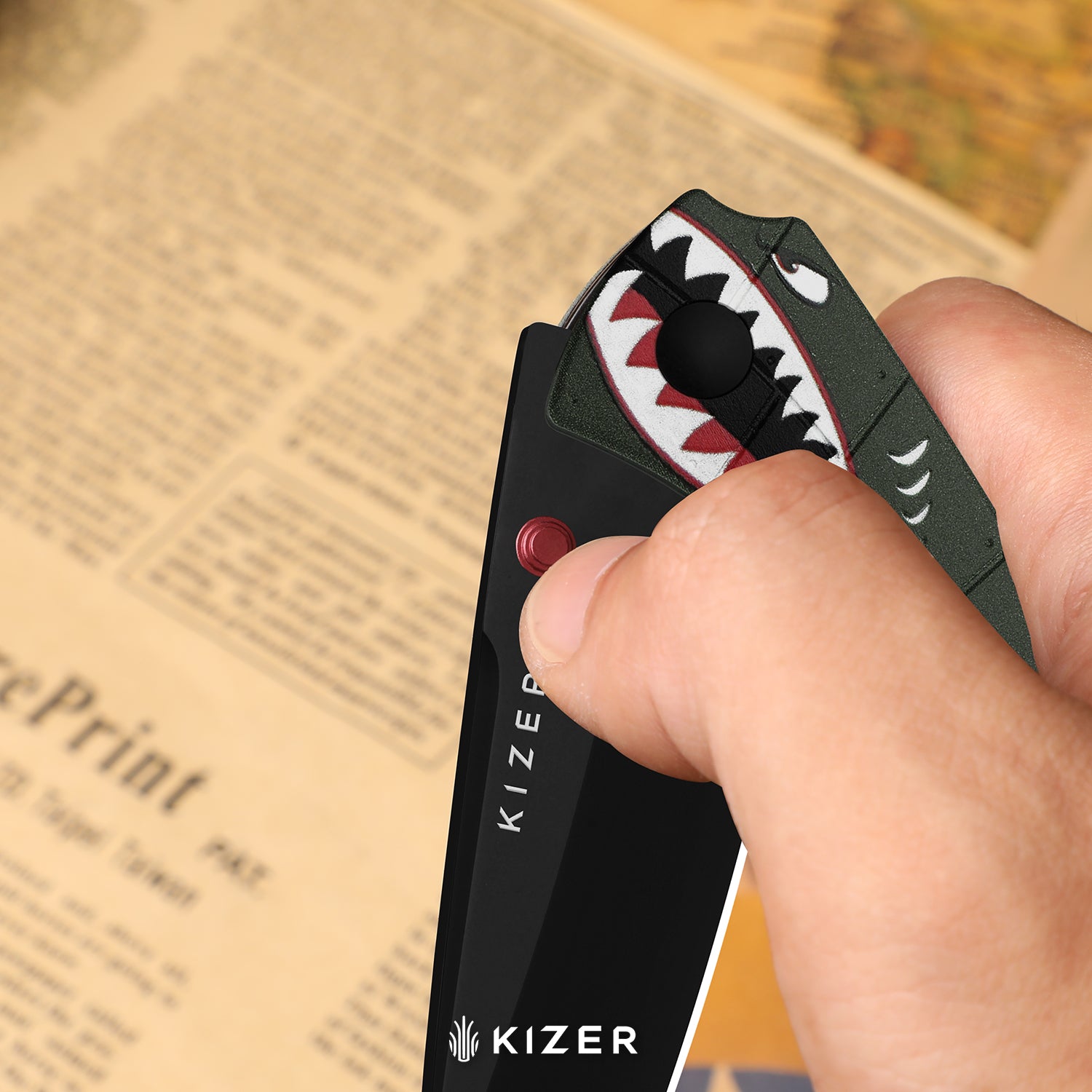 Spitfire Supermarine Edition | Matte PVD | 14C28N | Drop Point Blade | G10 | KizerV™ 3690A5 | Limited