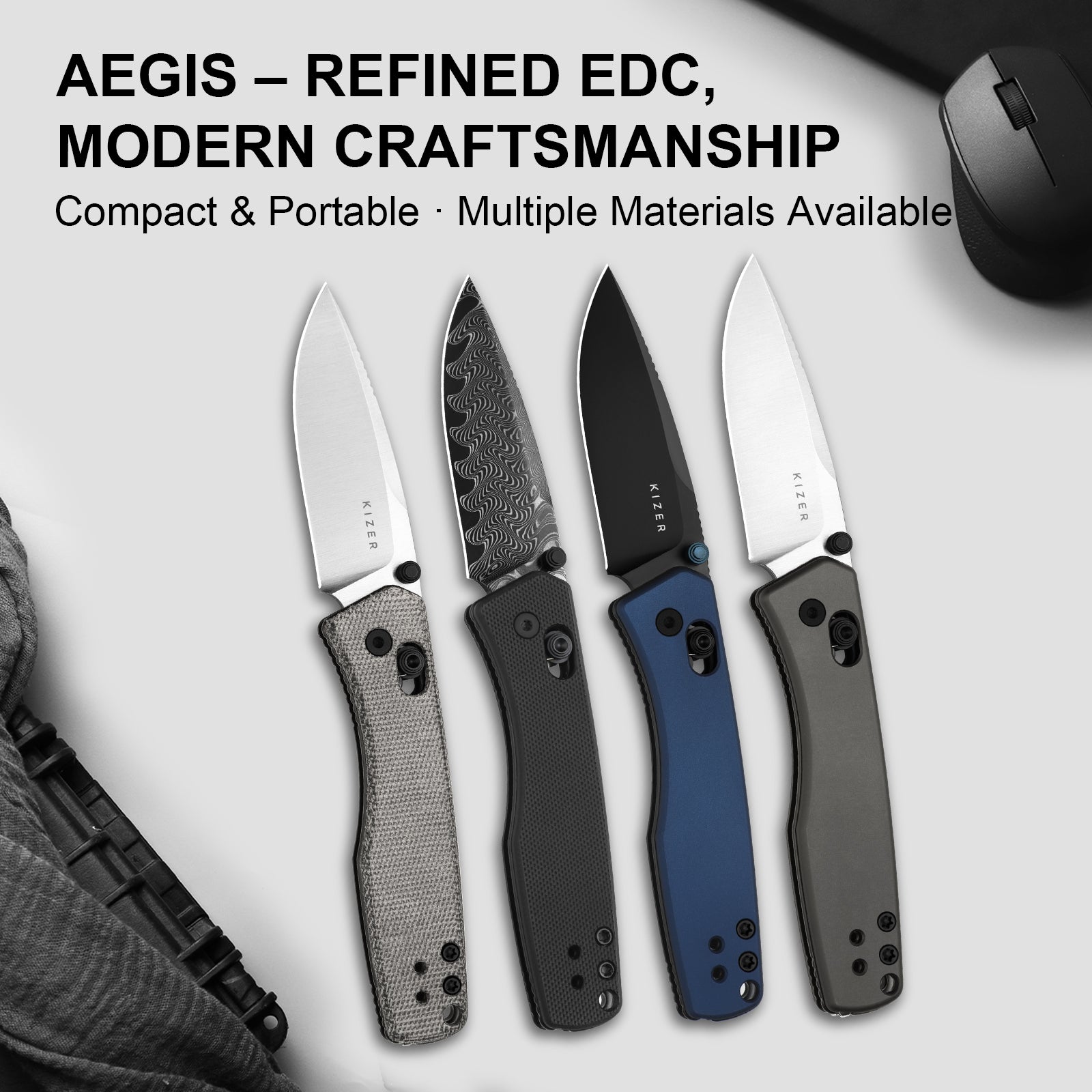 Aegis | Kizer Clutch Lock™ | Norplex UltreX™ Micarta | AEB-L | KizerV™ 3774A1