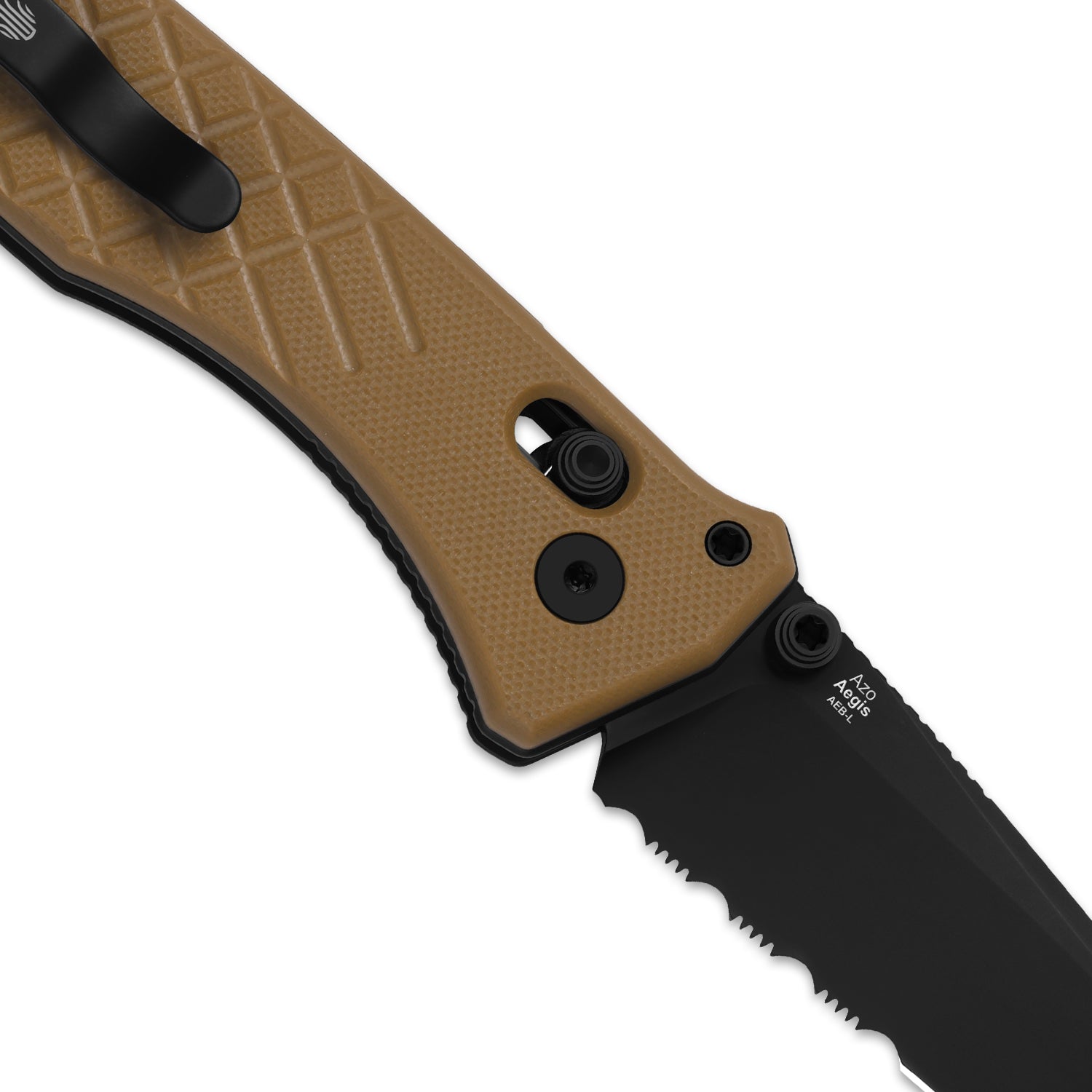 Aegis T | Partially-Serrated Edge | Kizer Clutch Lock™ | Rescue Hook & Glass Breaker | KizerV™ 3774CTA3
