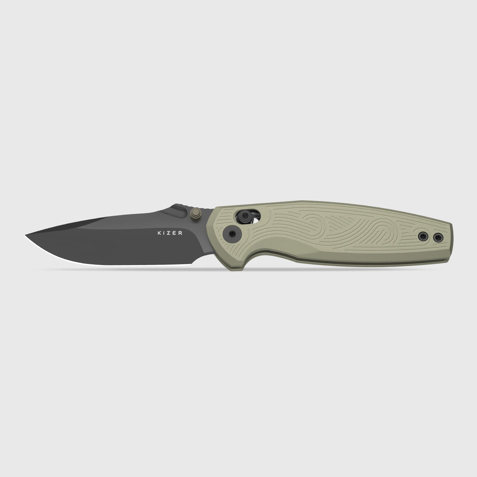 Khamsin | Kizer Clutch Lock™ | Nitro-V | Sandstorm Aluminum | Satin Finish | KizerV™ 3791A1