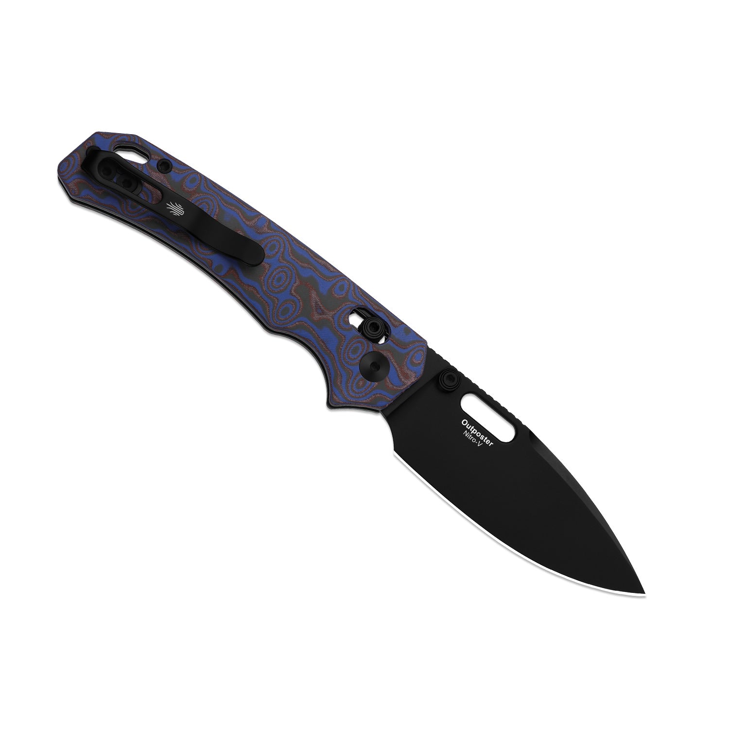 Outposter |  Kizer Clutch Lock™ | Vortex Pattern Micarta | Nitro-V+PVD Coating | KizerV™ 3802CDA2