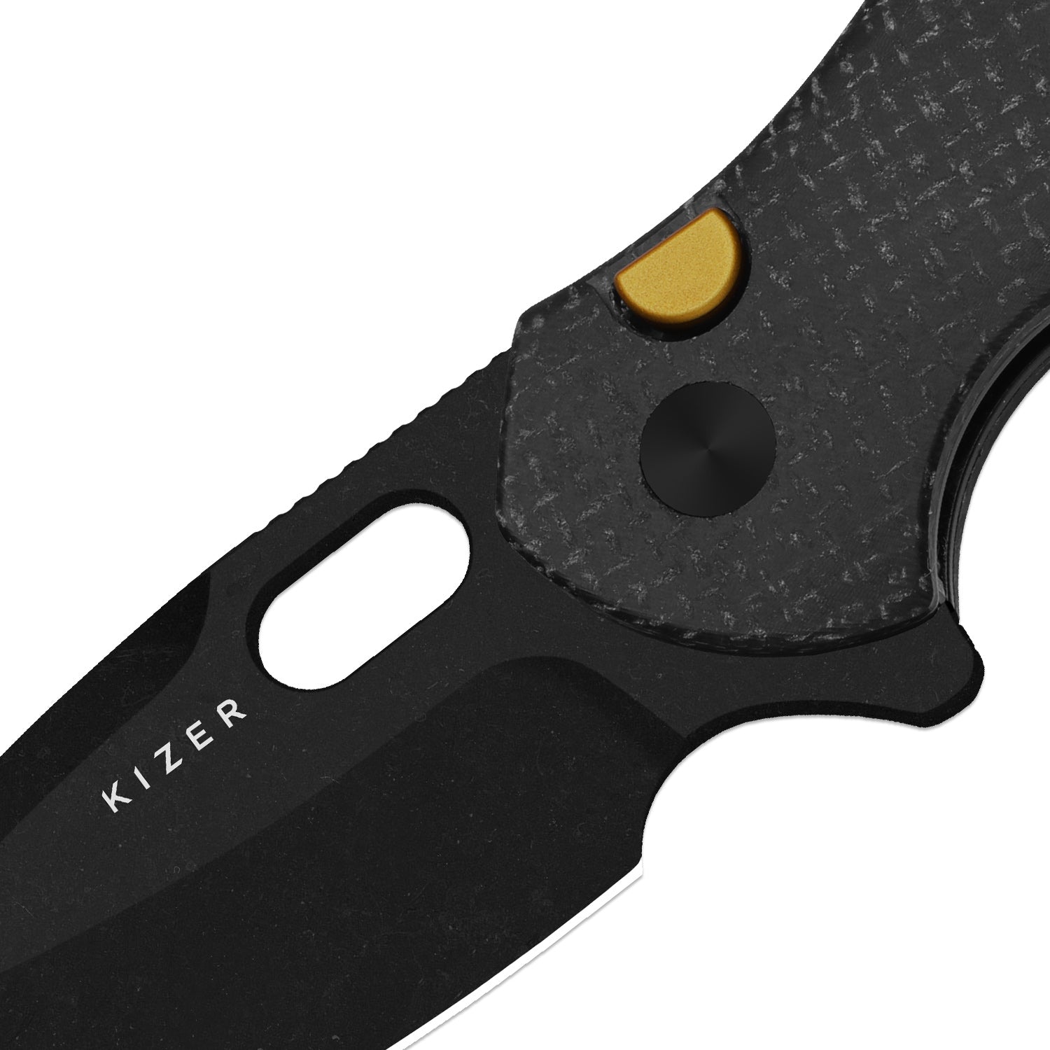 Roach XL | Kizer Button Liner Lock™ | 14C28N | Micarta | KizerV™ 4477BDA2