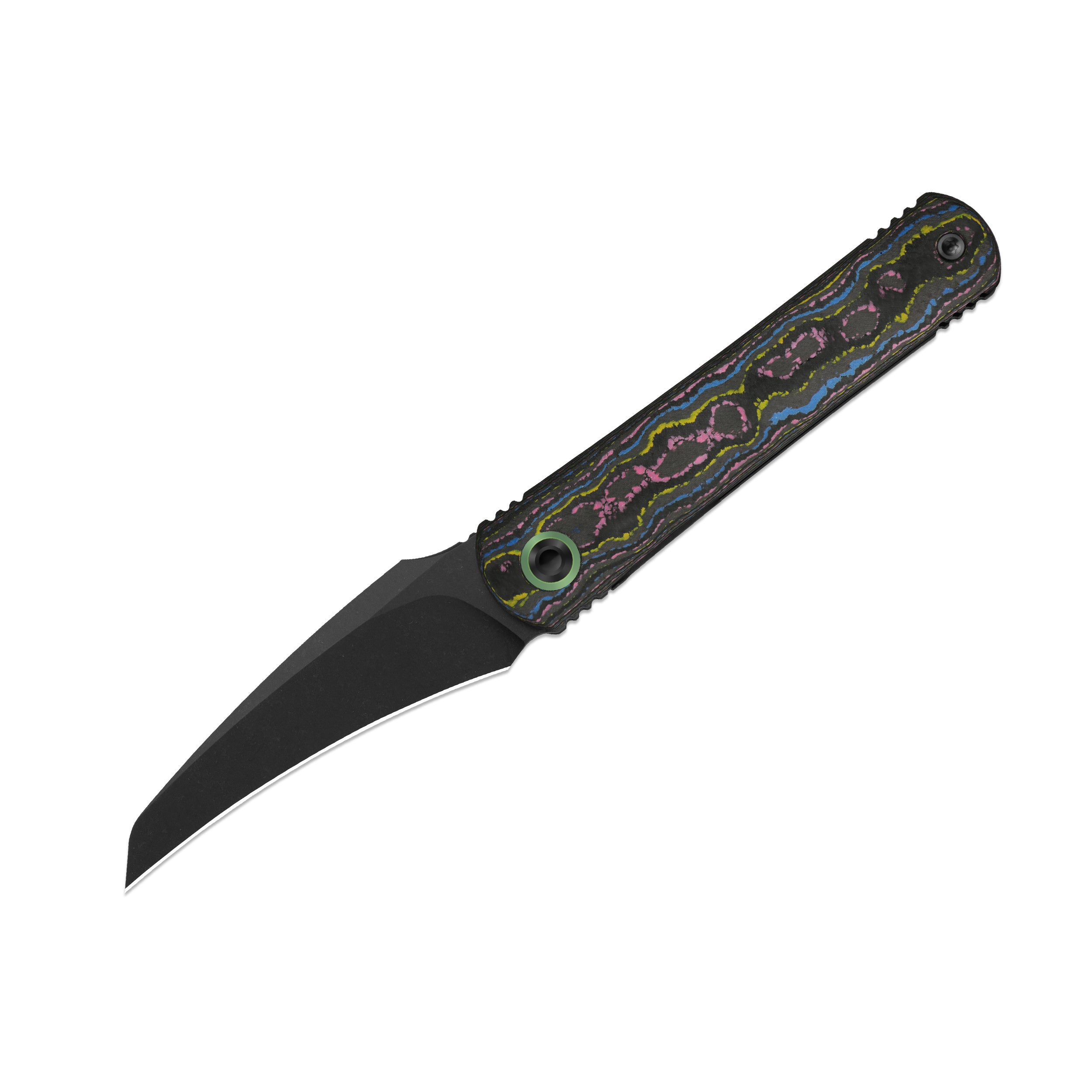 Feist 3 | CPM S90V + Matte DLC Ultra | Hawkbill | UV-Luminescent | Titanium (Matte DLC Ultra) & CamoCarbon Ultimate Warrior | KizerX™ 3499.3A3