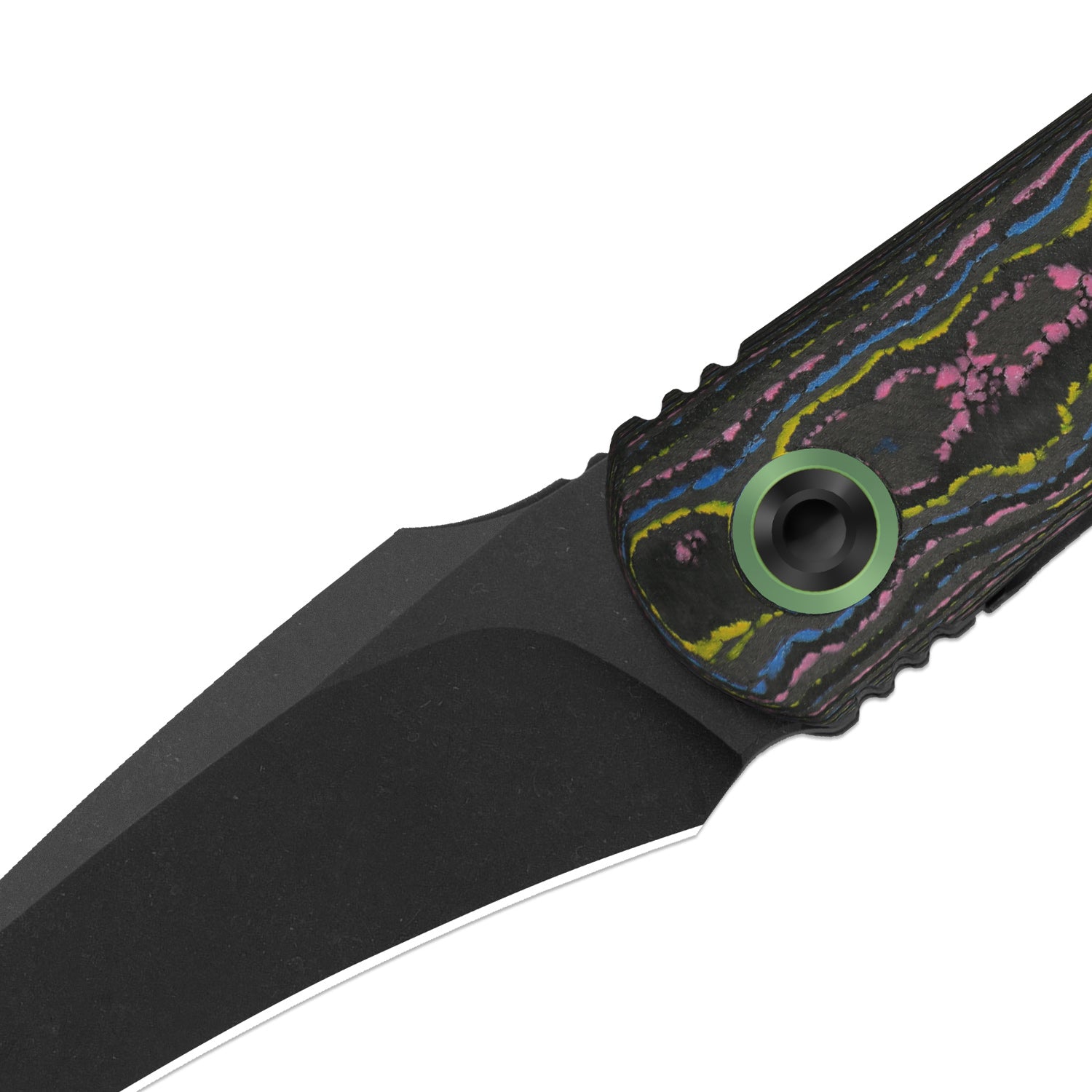 Feist 3 | CPM S90V + Matte DLC Ultra | Hawkbill | UV-Luminescent | Titanium (Matte DLC Ultra) & CamoCarbon Ultimate Warrior | KizerX™ 3499.3A3