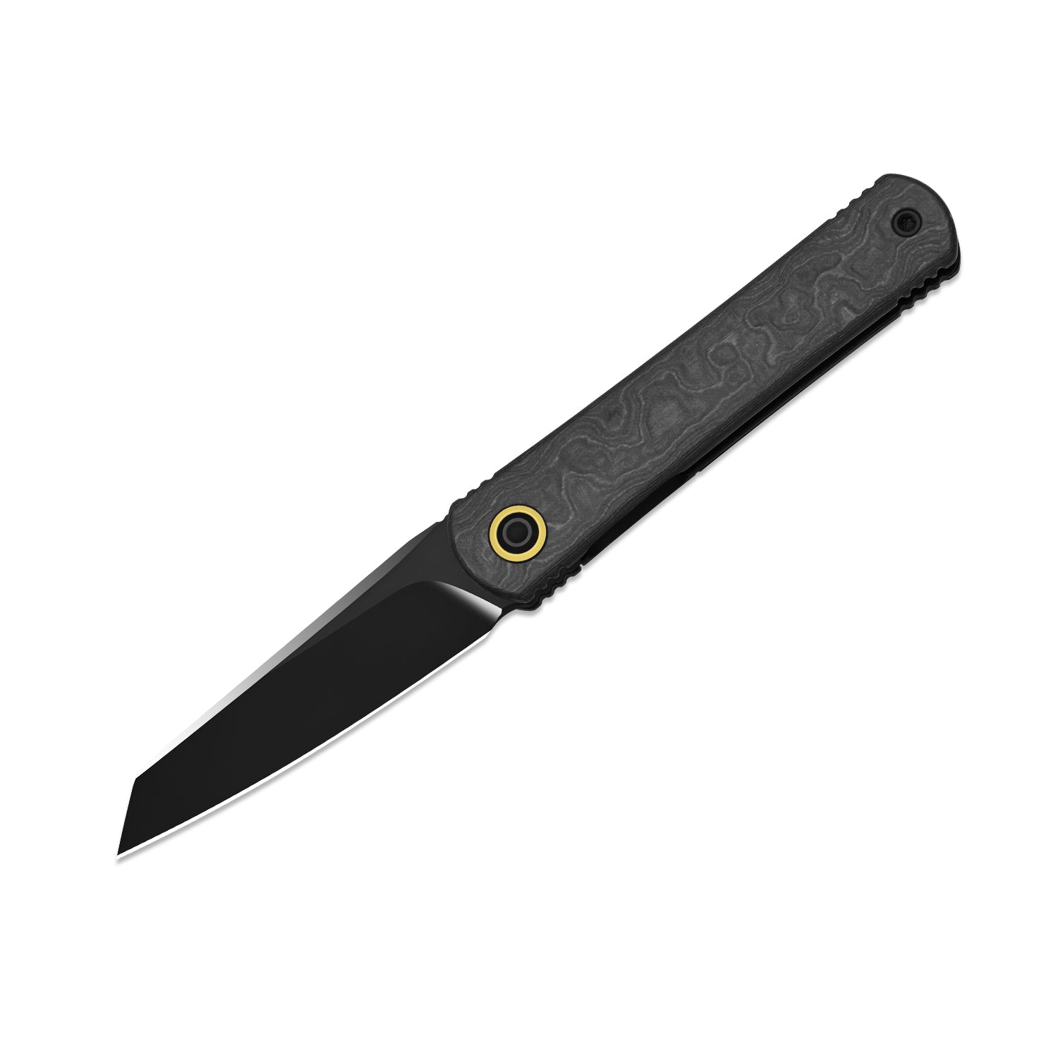 Feist 3 | CPM S90V + Polished DLC Ultra | Titanium (Matte DLC Ultra) & KizerNova™ Quartz | Reverse Tanto | KizerX™ 3499.3A4