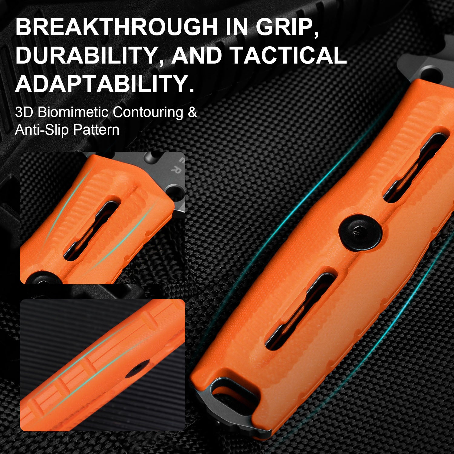 Norcross | Nitro-V | Orange G10 | Double Edged | KizerV™ FB01A5