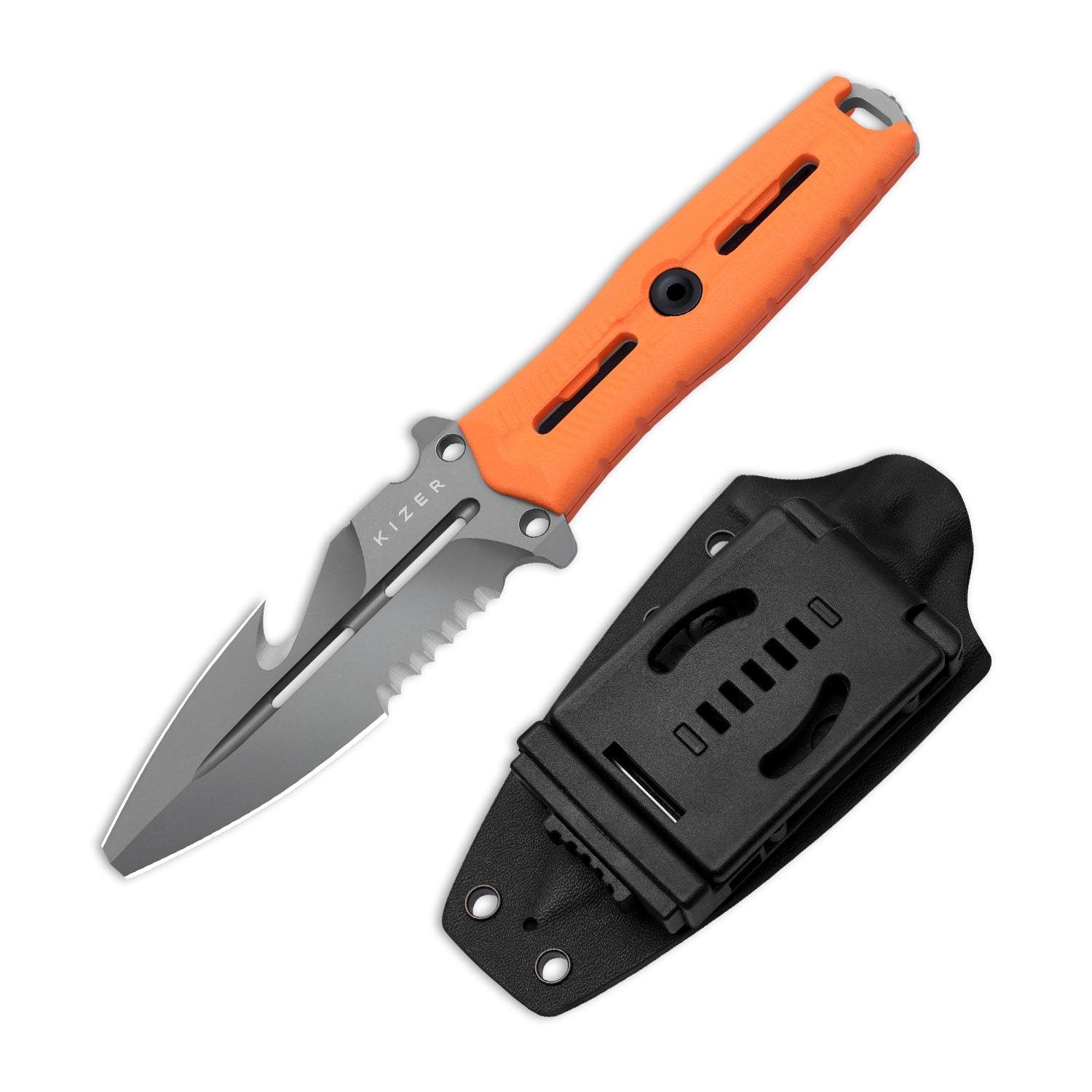 Norcross | Nitro-V | Orange G10 | Exclusive . Double Edged | KizerV™ FB01A7
