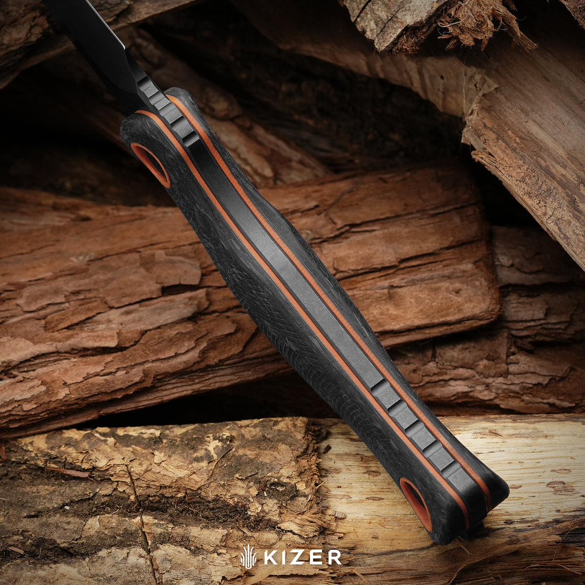 Pioneer Fix | M390 | Flat Brushed & Matte DLC Ultra | Carbon Fiber & G10 | KizerX® FB03A1