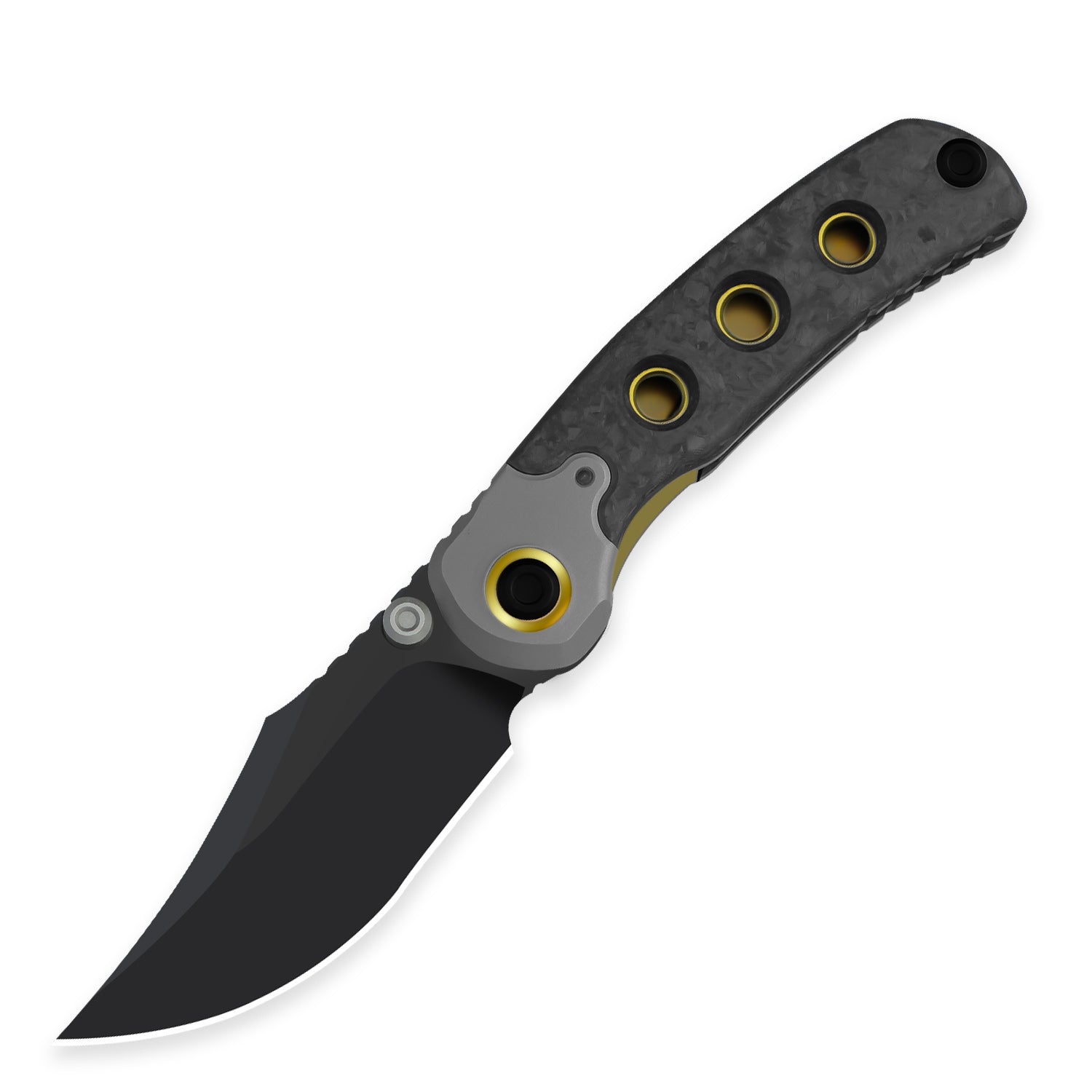 PIONEER | M390 | Titanium & Marble Carbon Fiber | KizerB™ FK03A1