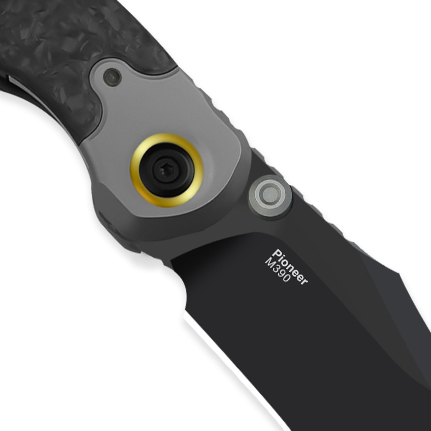PIONEER | M390 | Titanium & Marble Carbon Fiber | KizerB™ FK03A1