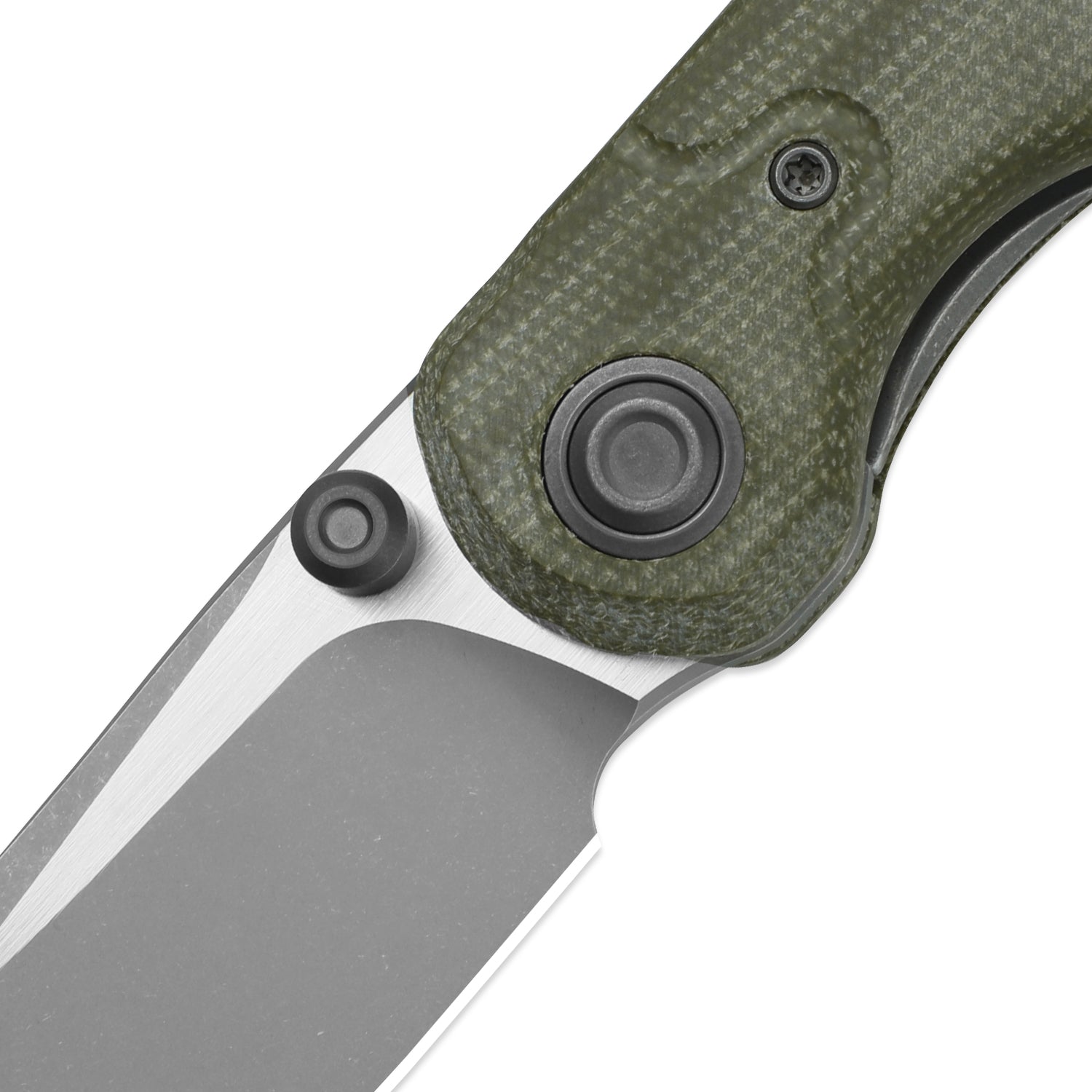 PIONEER | 14C28N | Micarta | Gray PVD Coating & Stonewashed & Flat Brushed | KizerV™ FK03M4