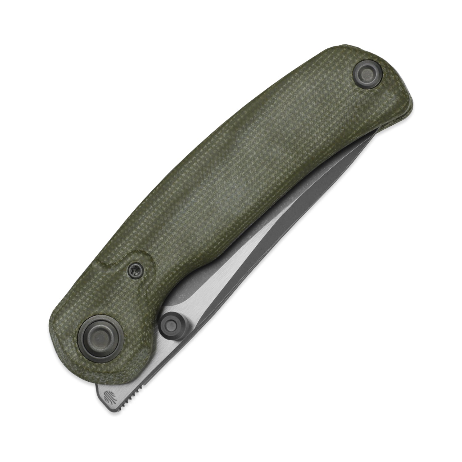 PIONEER | 14C28N | Micarta | Gray PVD Coating & Stonewashed & Flat Brushed | KizerV™ FK03M4