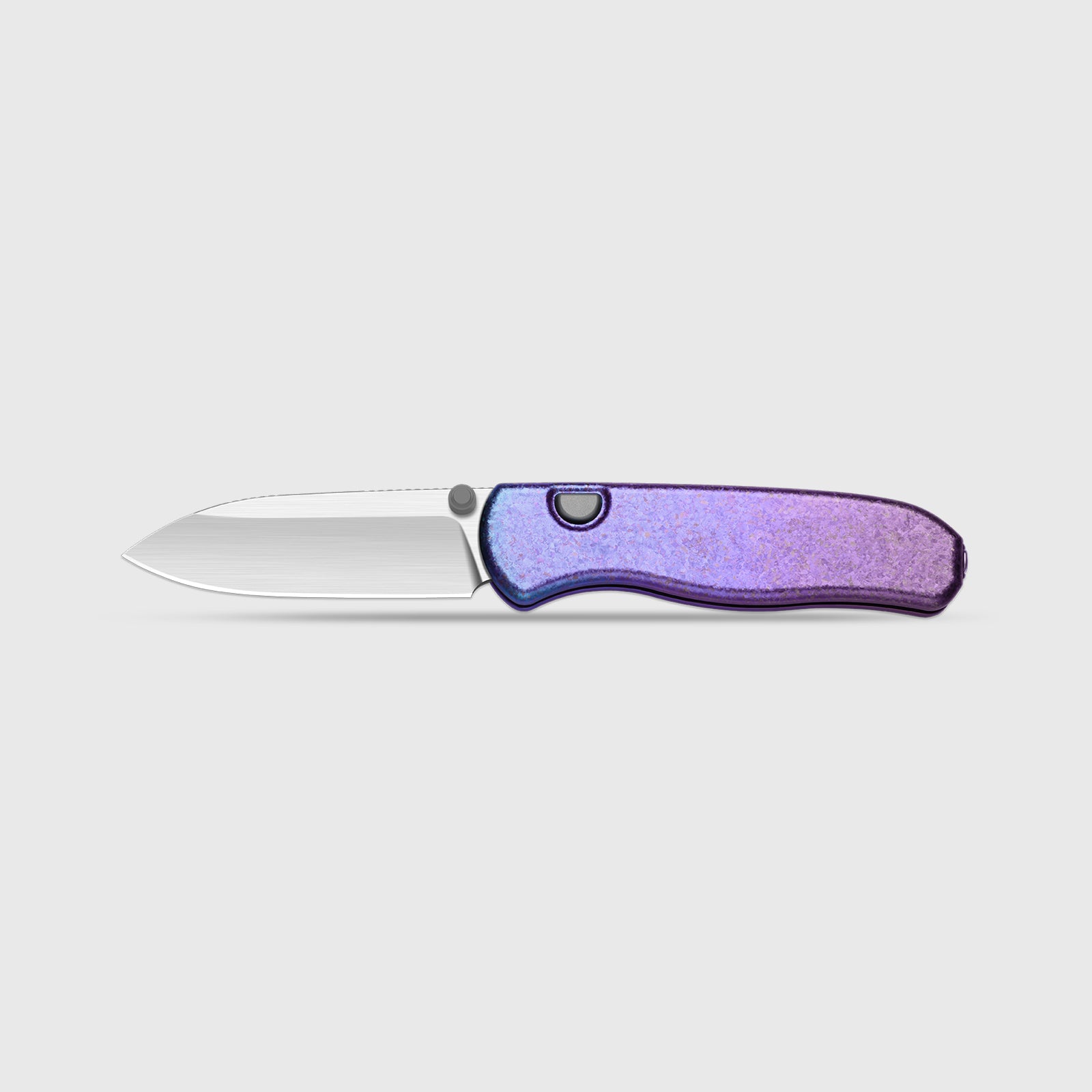 Drop Bear® Zero | Kizer Button Liner Lock™ | Elmax + Hand-Brushed + Hollow Grind | Crystallized Titanium | KizerB™ 3619BDA5