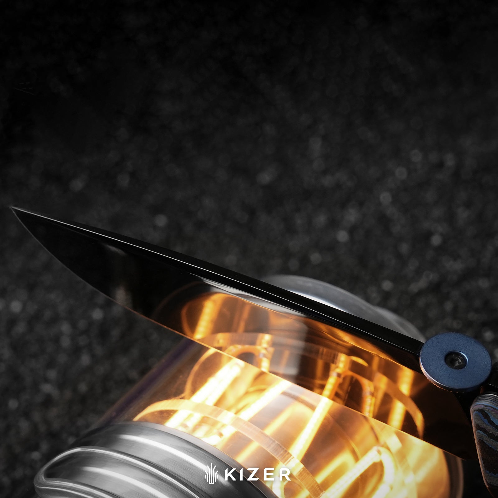 Sable Chief | K390 | Polished DLC Ultra | Titanium & FatCarbon Purple Haze | KizerB™ 3745A2