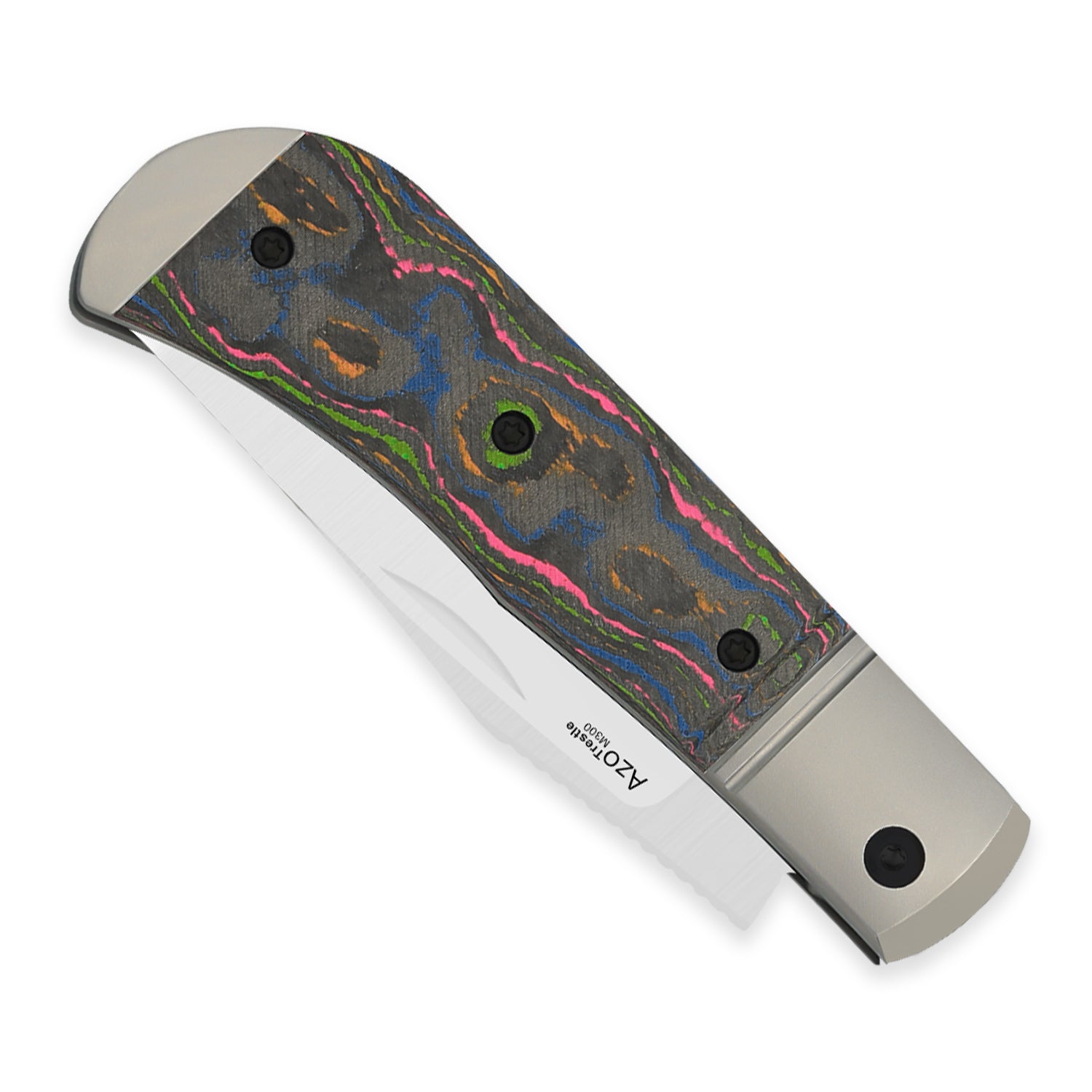 Trestle | M390 | Titanium & Camo 80s | KizerB™ 3761A2