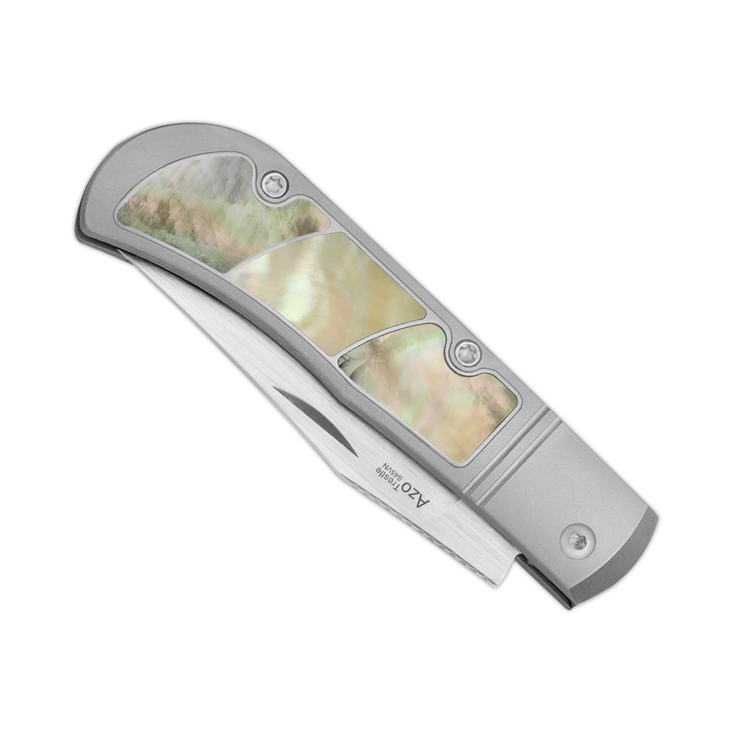 Trestle | S45VN | Titanium & Mother of Pearl | KizerB™ 3761A3