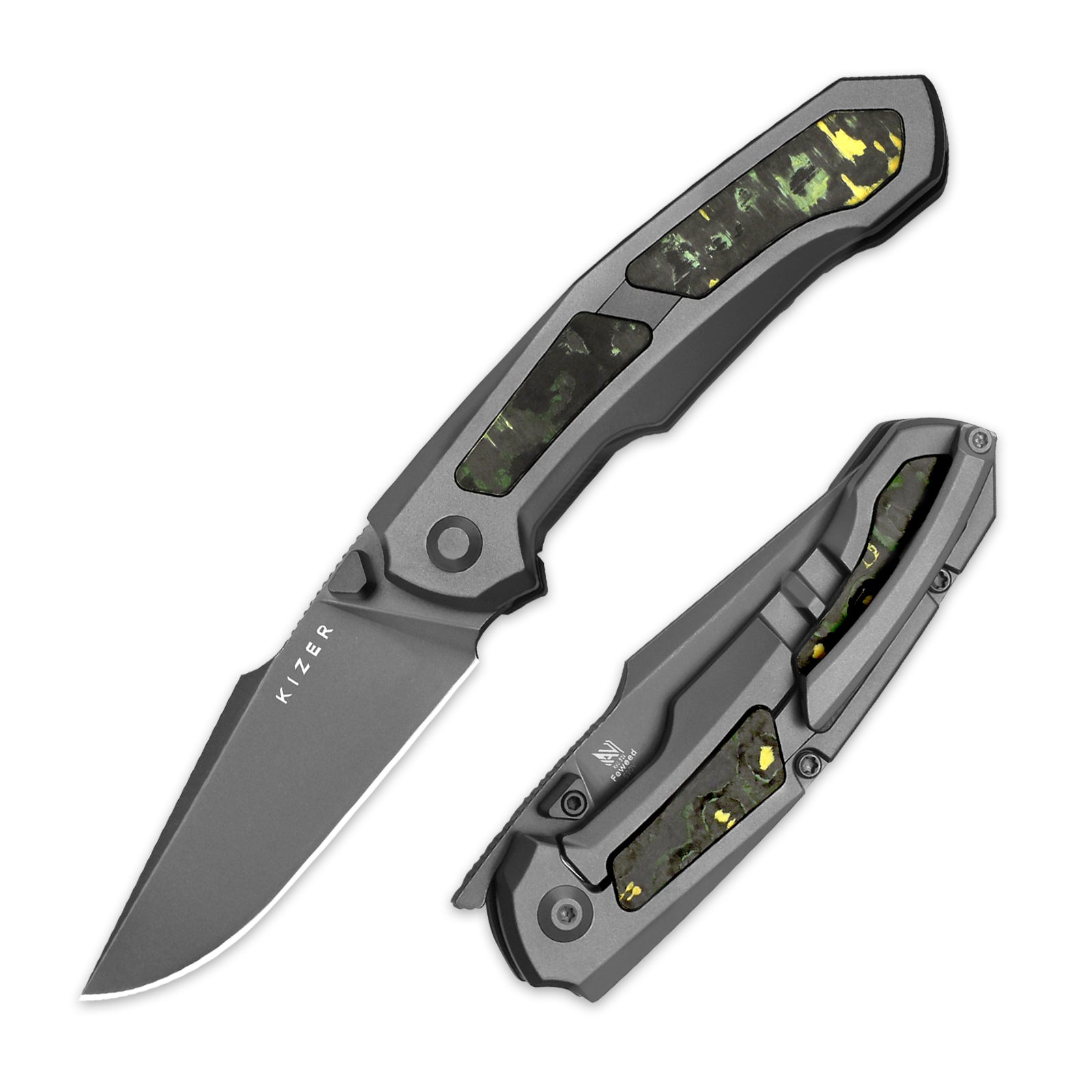 Feweed | S90V | Titanium+ Fat Carbon（Toxic Storm）| KizerB™ 3694A2