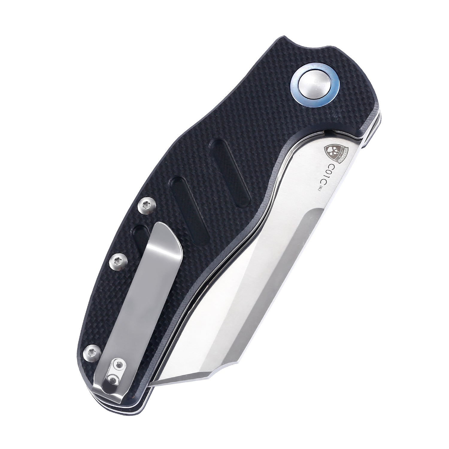 Kizer Sheepdog C01c XL  G-10 Black V5488C1 (3.94" Satin)